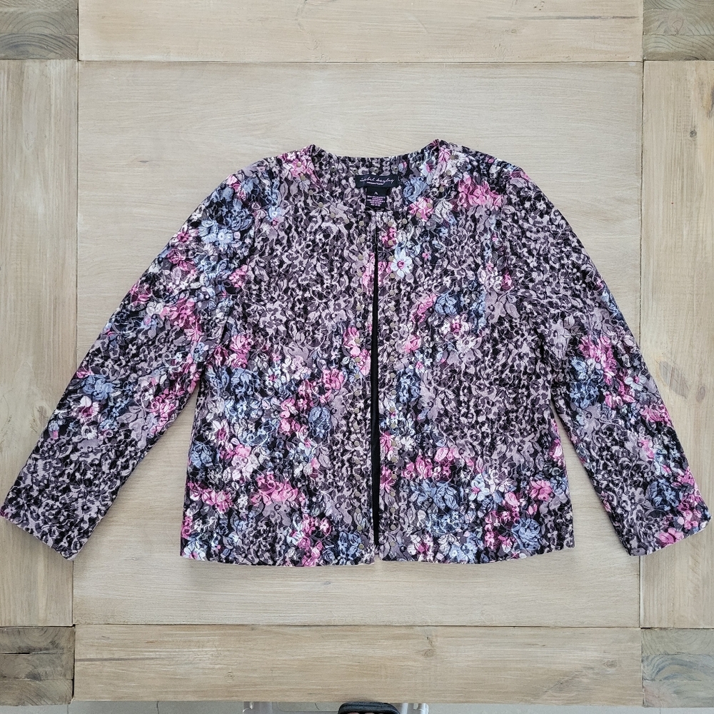 Isabel Hayley Timeless Trends Floral Patterned Women's Open Jacket PL
